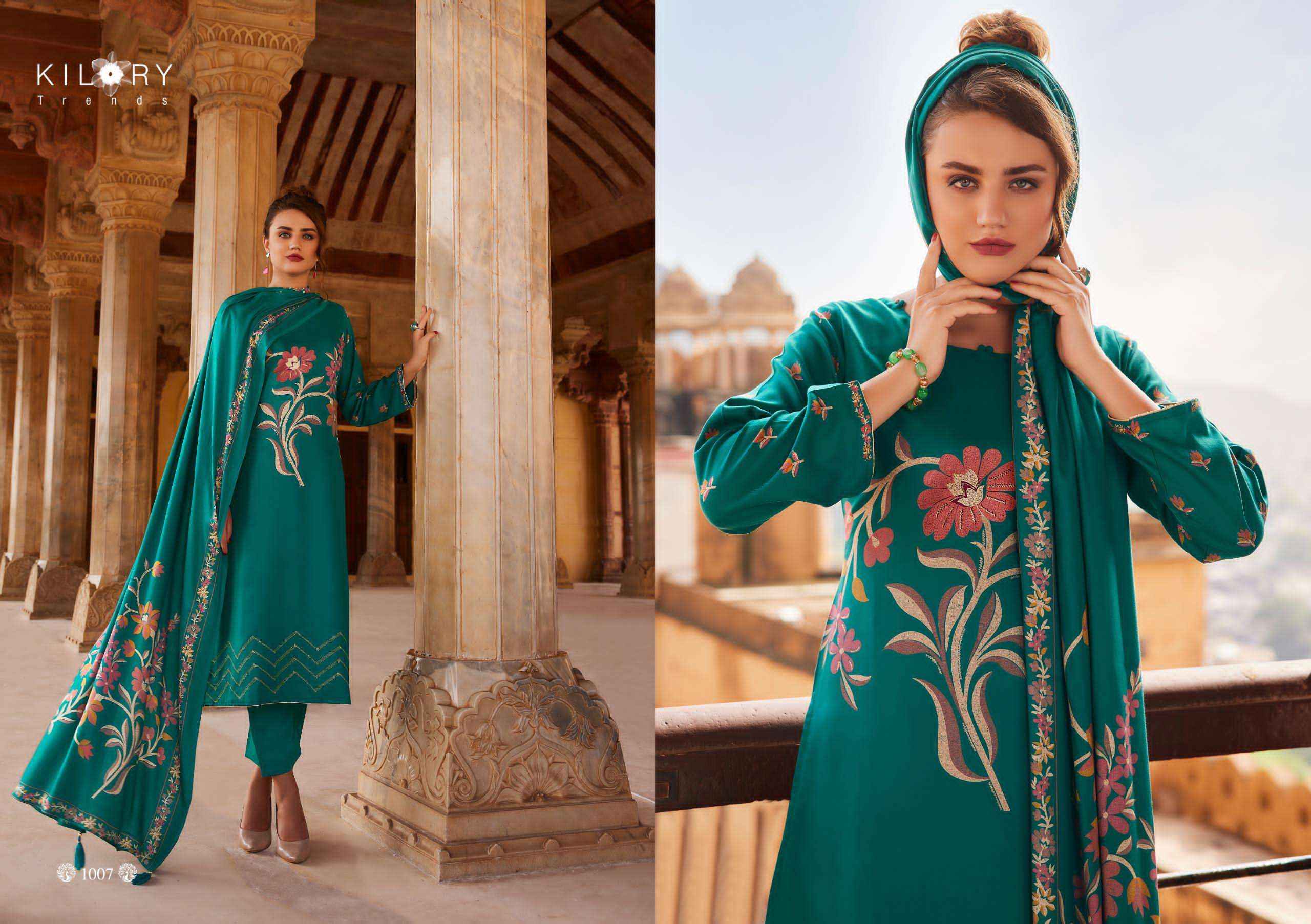 kilory Trends Crystal Pure Viscose pushmina Dres Material (10 pcs Catalogue)