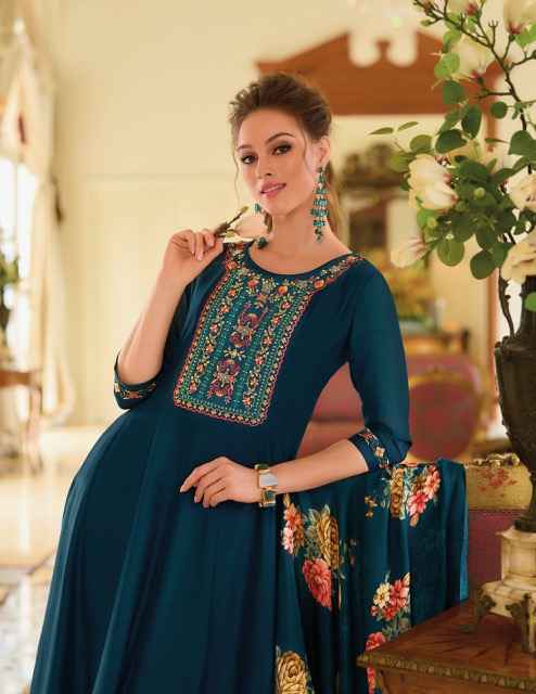 Lily & Lali Begum Jaan Silk Anarkali Style Readymade Suit (6 pcs Catalogue)