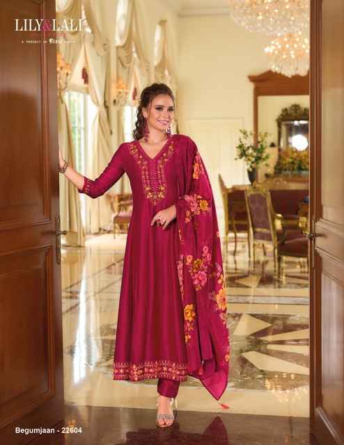 Lily & Lali Begum Jaan Silk Anarkali Style Readymade Suit (6 pcs Catalogue)