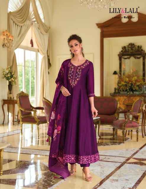 Lily & Lali Begum Jaan Silk Anarkali Style Readymade Suit (6 pcs Catalogue)