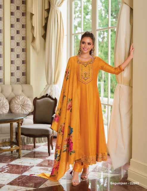 Lily & Lali Begum Jaan Silk Anarkali Style Readymade Suit (6 pcs Catalogue)