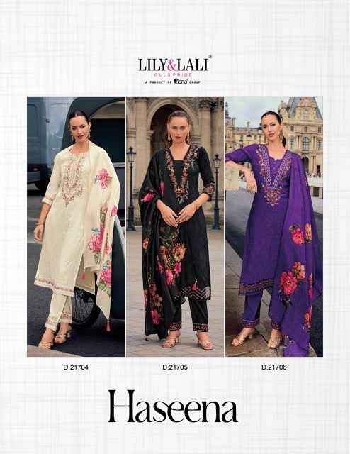 Lily & Lali Haseena Viscose Silk Readymade Suit (6 pcs Catalogue)