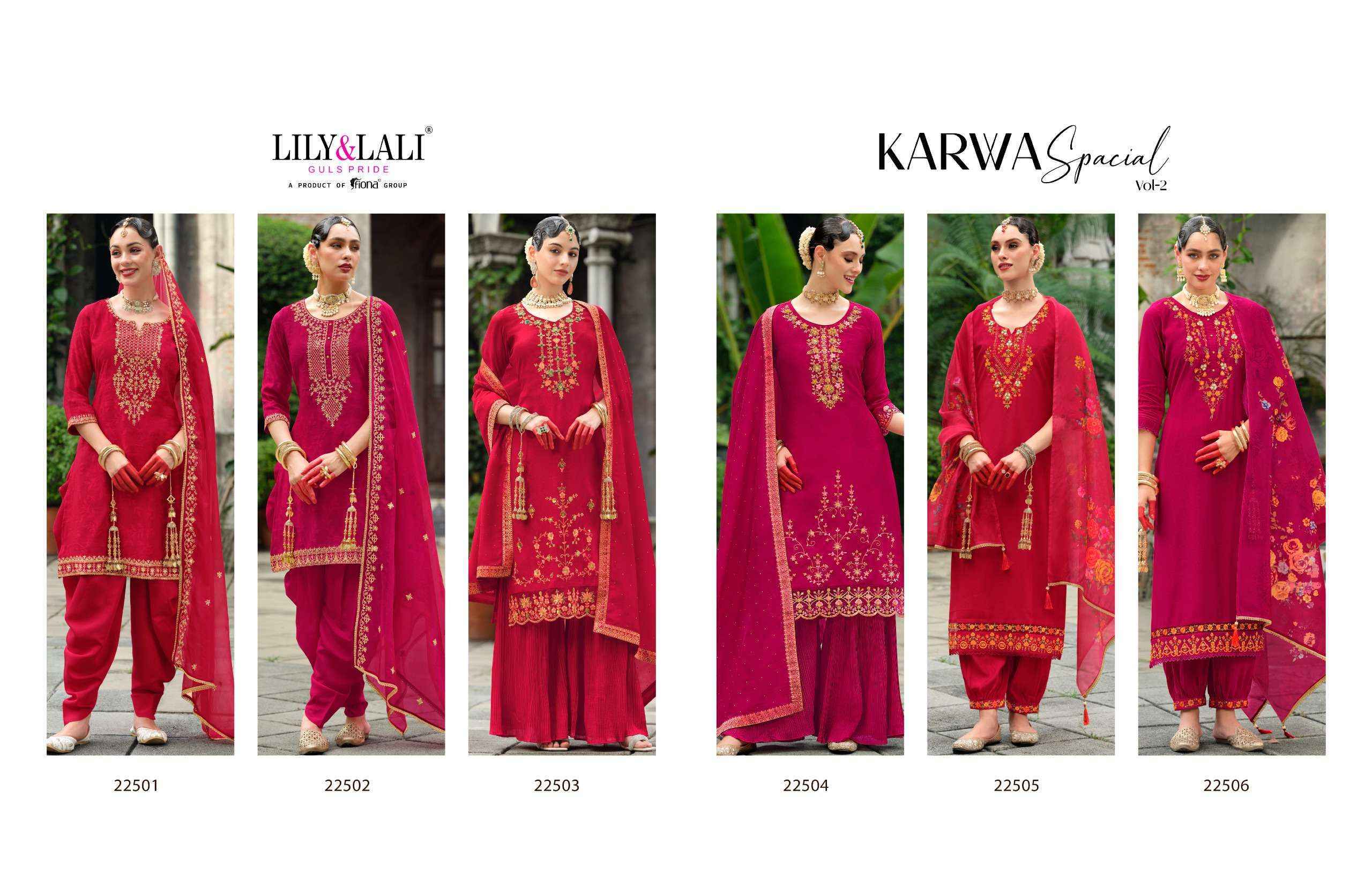 Lily & Lali Karwa Special Vol-2 Jacquard Readymade Suit (6 pcs Catalogue)