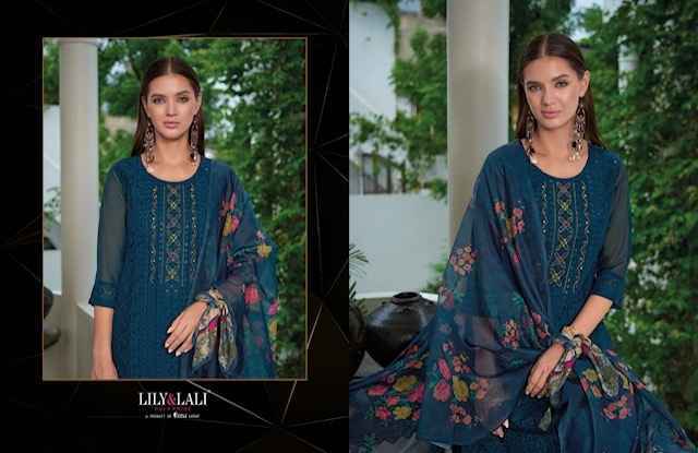 Lily & Lali Organza Chikan Kari Vol-3 Organza Readymade Suit (6 pcs Catalogue)