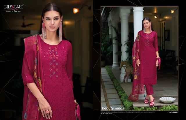 Lily & Lali Organza Chikan Kari Vol-3 Organza Readymade Suit (6 pcs Catalogue)