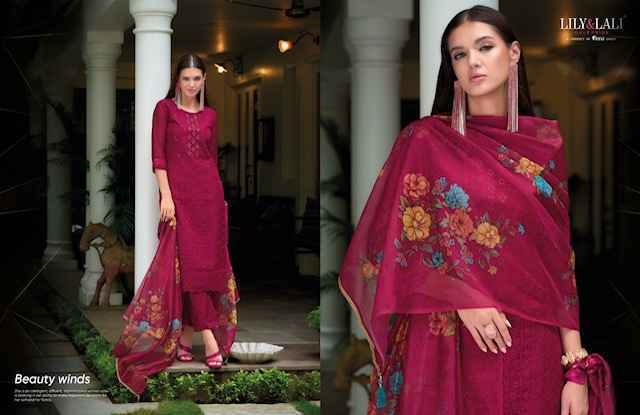 Lily & Lali Organza Chikan Kari Vol-3 Organza Readymade Suit (6 pcs Catalogue)