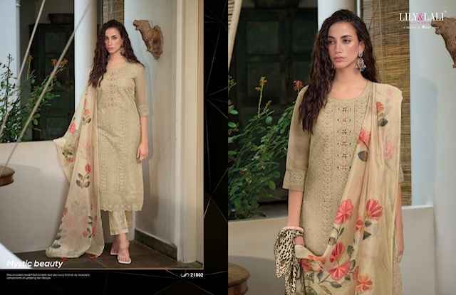 Lily & Lali Organza Chikan Kari Vol-3 Organza Readymade Suit (6 pcs Catalogue)