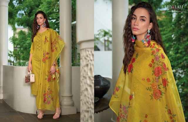 Lily & Lali Organza Chikan Kari Vol-3 Organza Readymade Suit (6 pcs Catalogue)