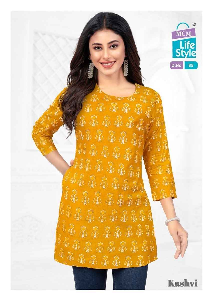 MCM Lifestyle Kashvi Vol-6 Short Cotton Kurti (10 pcs Catalogue)