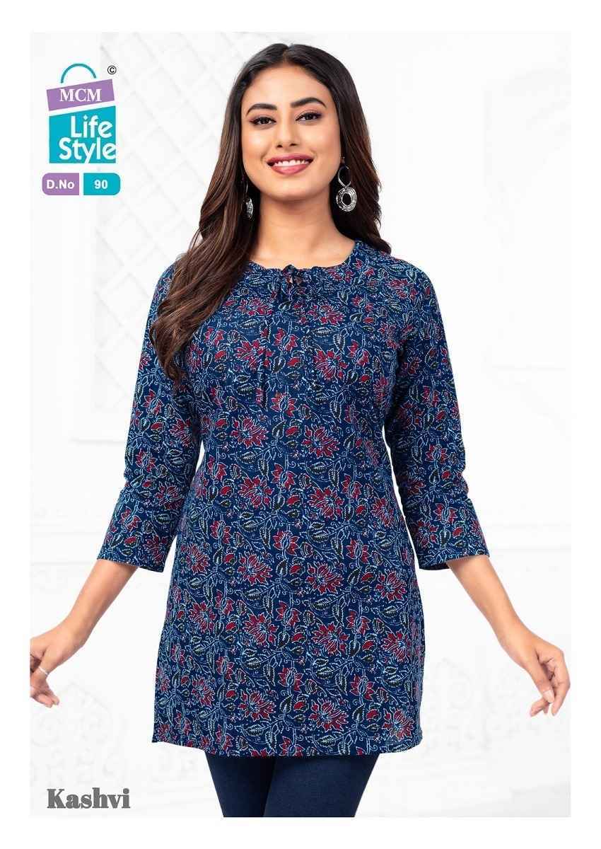 MCM Lifestyle Kashvi Vol-6 Short Cotton Kurti (10 pcs Catalogue)