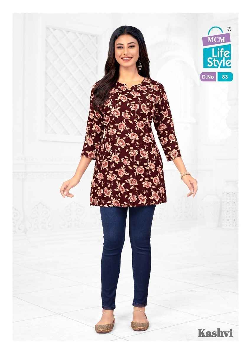MCM Lifestyle Kashvi Vol-6 Short Cotton Kurti (10 pcs Catalogue)