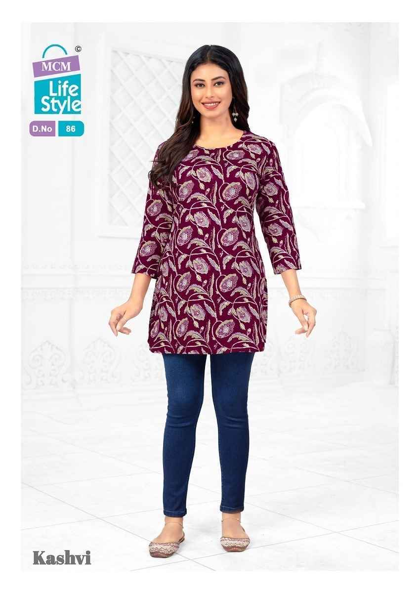 MCM Lifestyle Kashvi Vol-6 Short Cotton Kurti (10 pcs Catalogue)