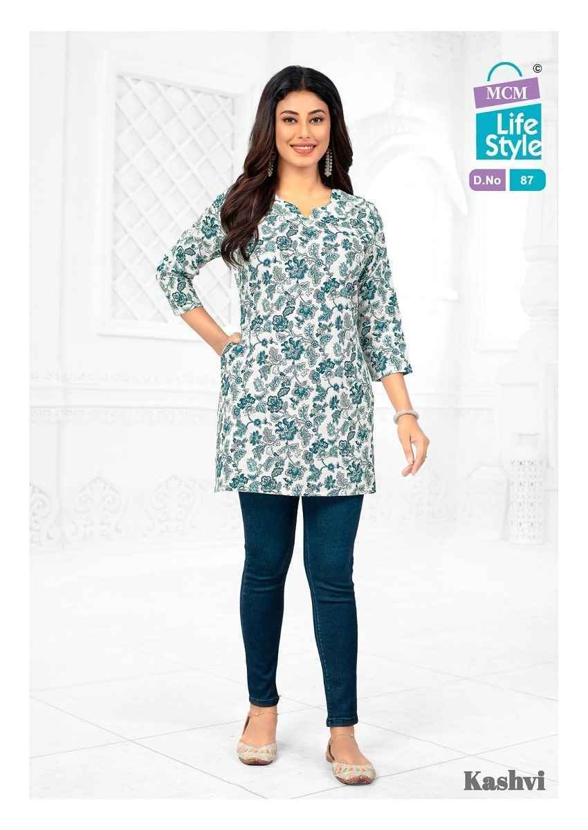 MCM Lifestyle Kashvi Vol-6 Short Cotton Kurti (10 pcs Catalogue)