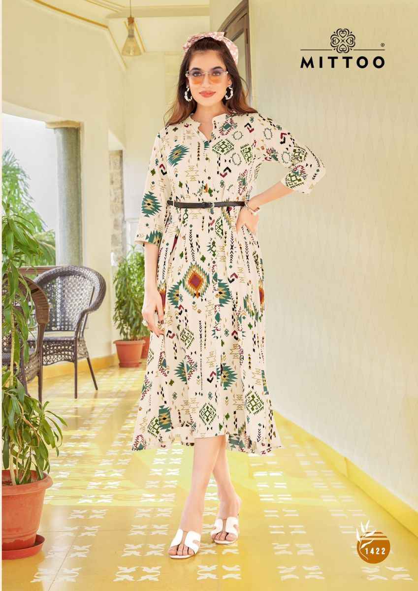 Mittoo Belt Vol-17 Rayon Kurti (6 pcs Catalogue)