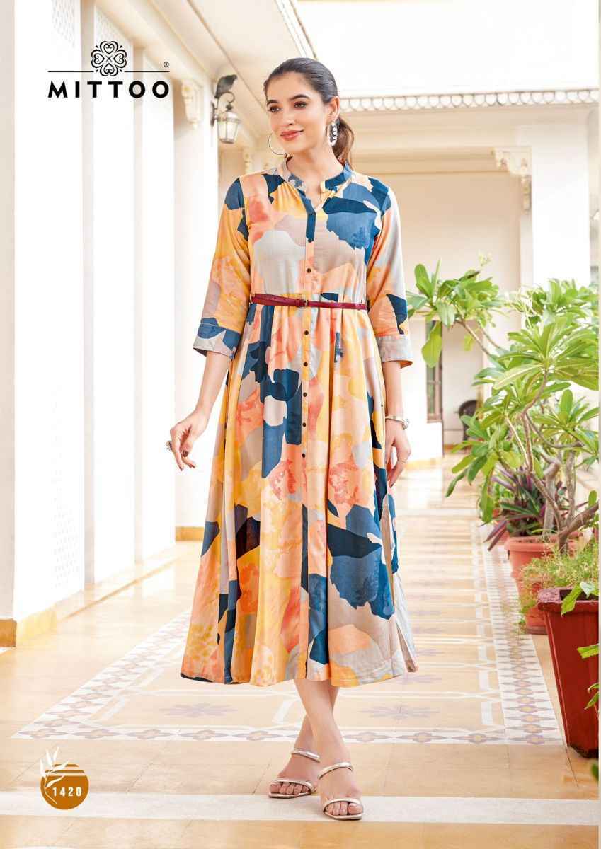 Mittoo Belt Vol-17 Rayon Kurti (6 pcs Catalogue)