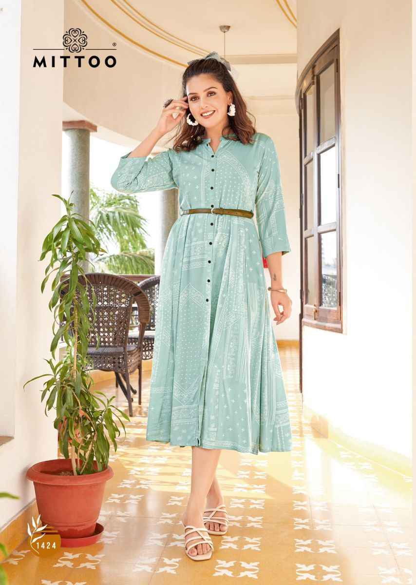 Mittoo Belt Vol-17 Rayon Kurti (6 pcs Catalogue)