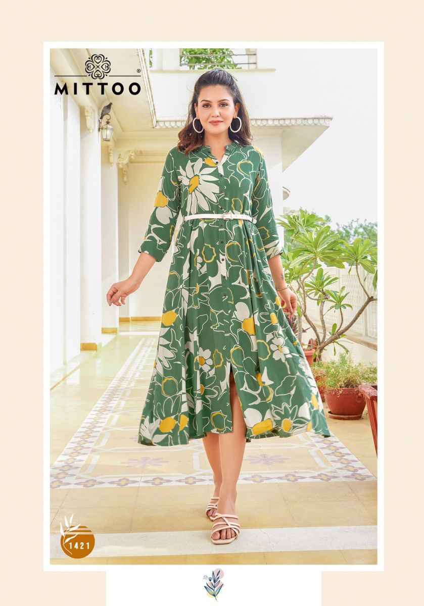 Mittoo Belt Vol-17 Rayon Kurti (6 pcs Catalogue)