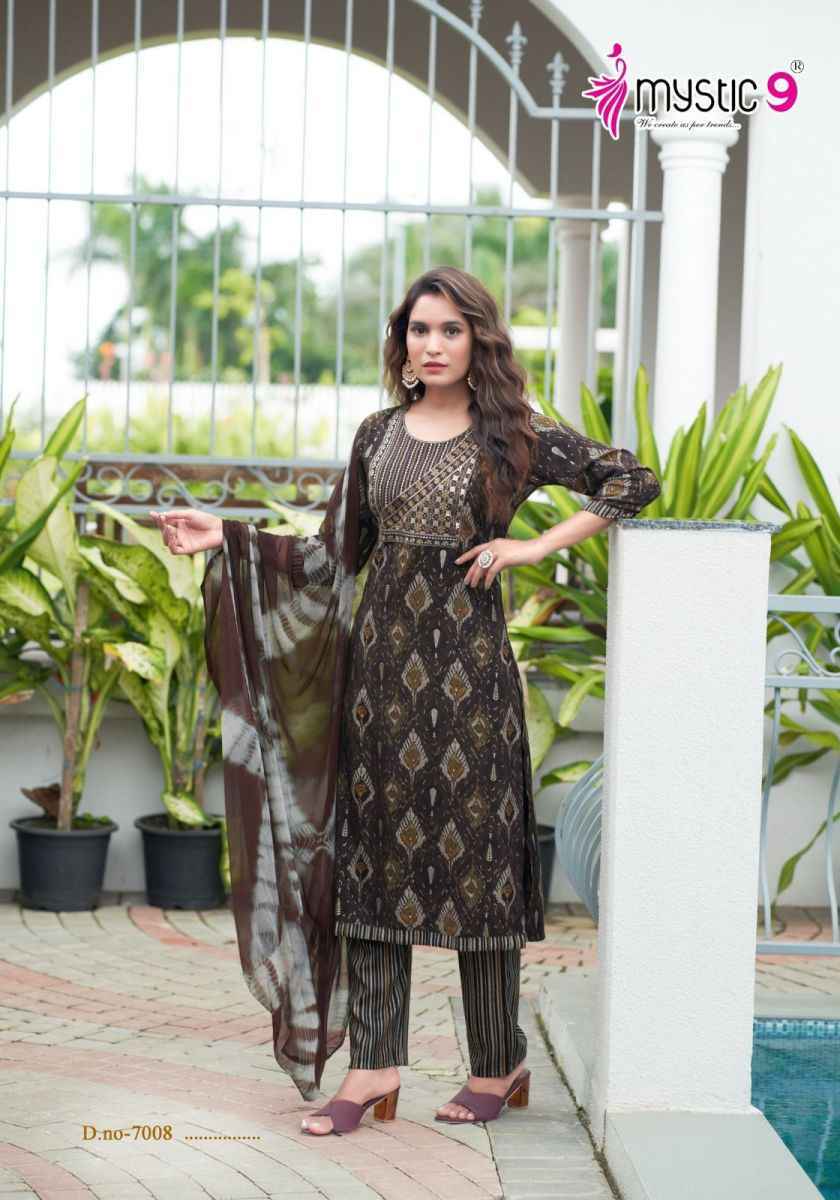 Mystic 9 Shagun Vol-7 Rayon Readymade Suit Wholesale Online Mumbai