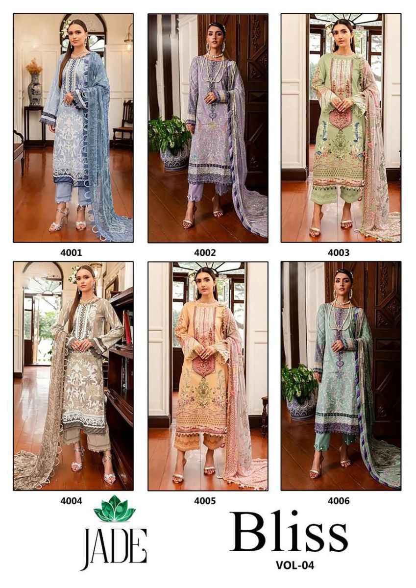 Nand Gopal Jade Bliss Vol-4 Cotton Dress Material (6 pcs Catalogue)