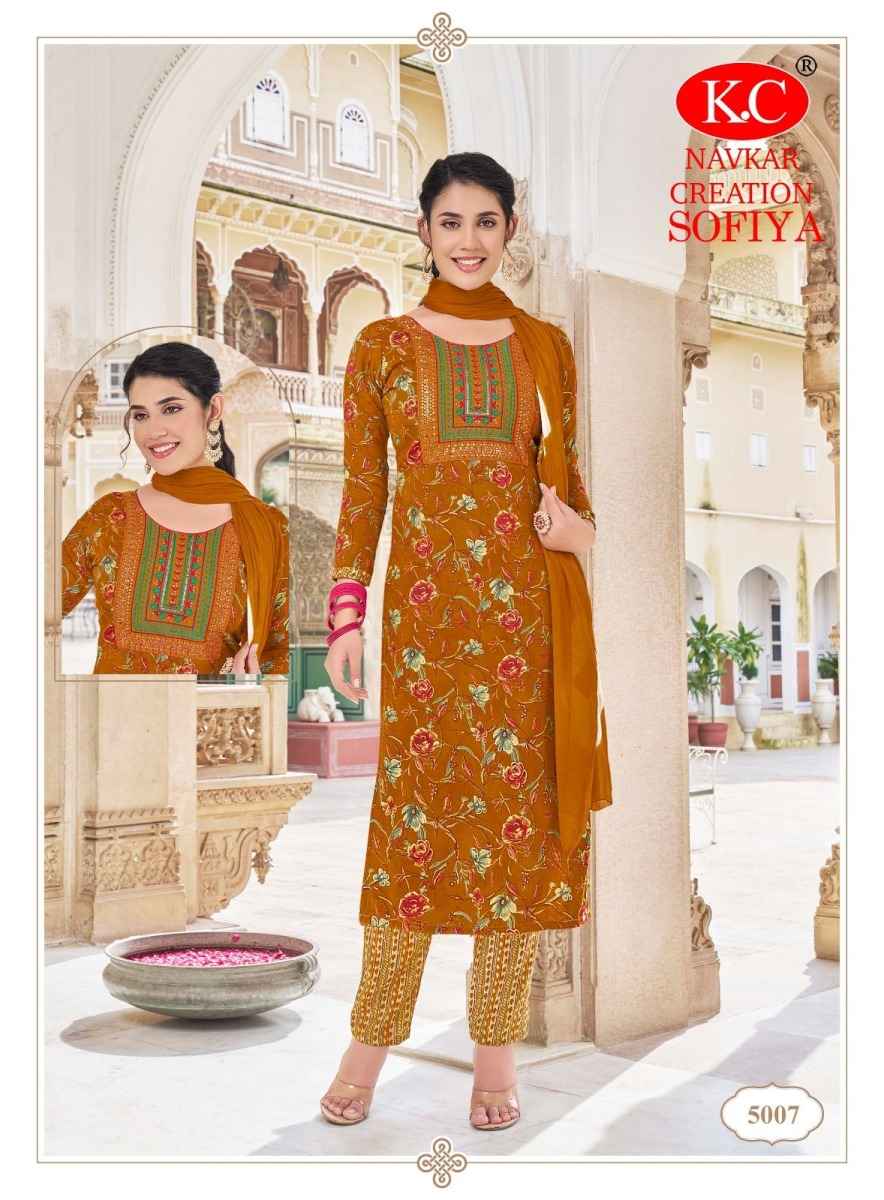 Navkar Sofiya Vol-5 Rayon Readymade Suit (8 pcs Catalogue)