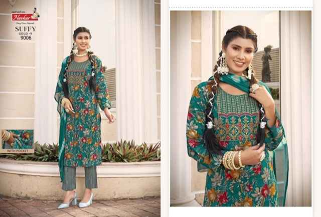 Navkar Suffy Gold Vol-9 Rayon Readymade Dress (8 pcs Catalogue)