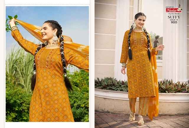 Navkar Suffy Gold Vol-9 Rayon Readymade Dress (8 pcs Catalogue)