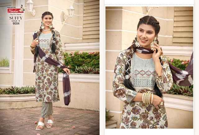 Navkar Suffy Gold Vol-9 Rayon Readymade Dress (8 pcs Catalogue)
