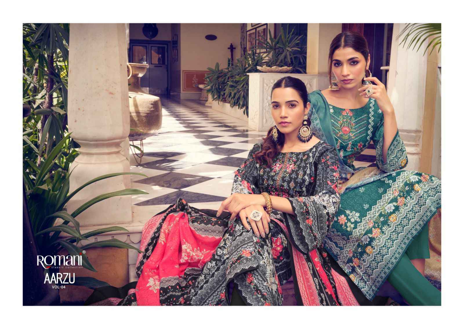 Romani Aarzu Vol-4 Cotton Dress Material (10 pcs Catalogue)