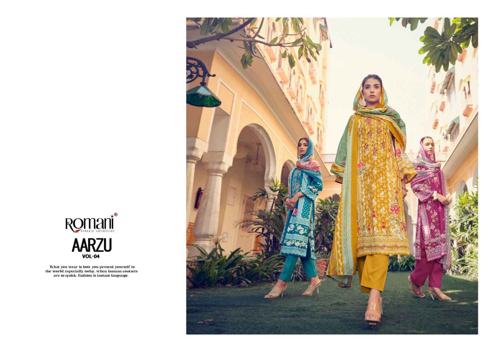 Romani Aarzu Vol-4 Cotton Dress Material (10 pcs Catalogue)