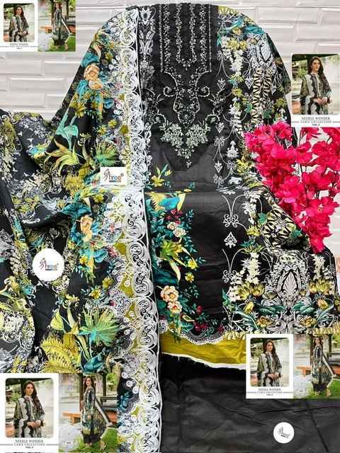 Shree Fabs Needle Wonder Lawn Collection Vol-5 Cotton Dress Material (6 pcs Catalogue)