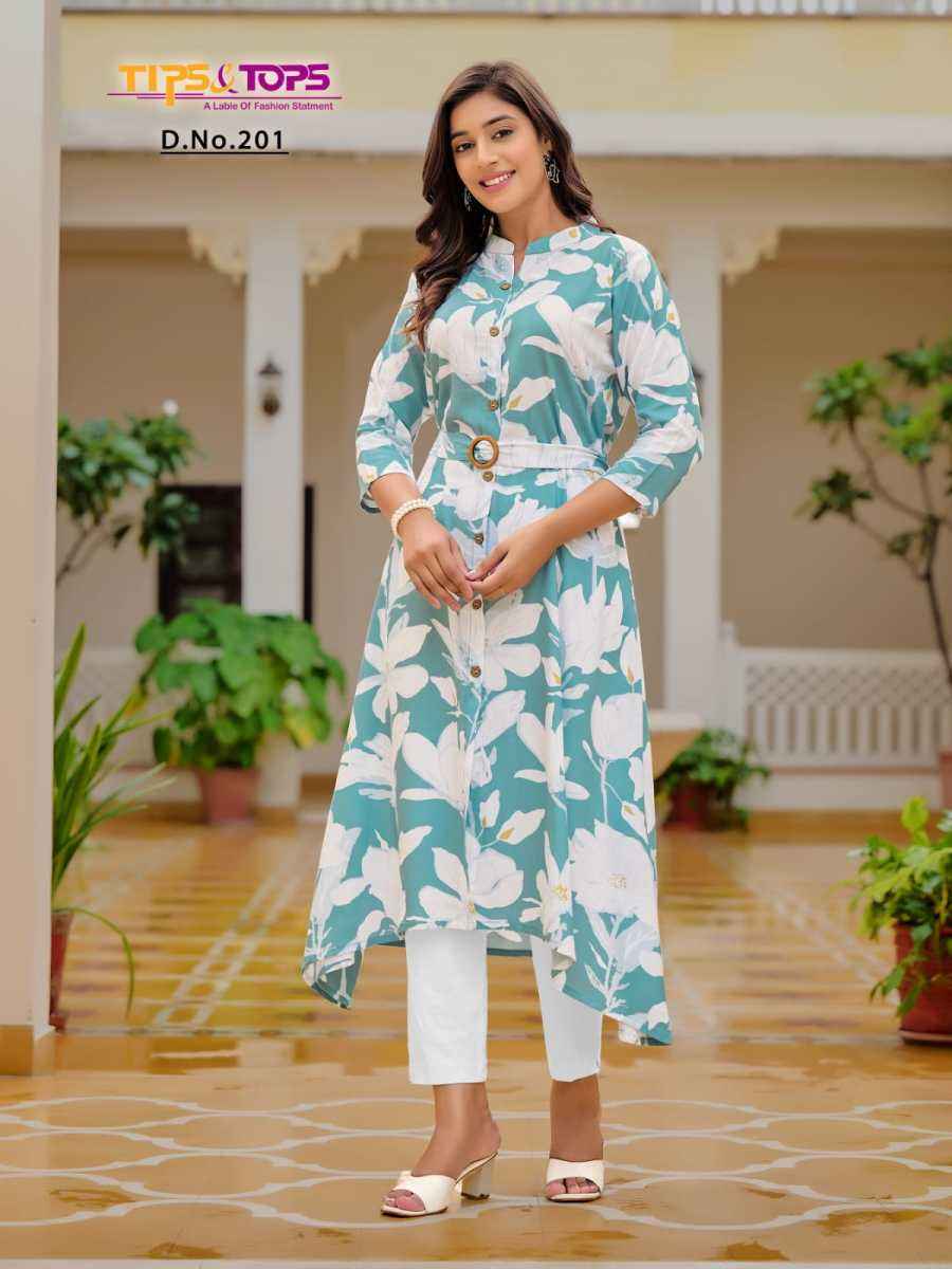 Tips & Tops Grassy Vol-2 Rayon Kurti (6 pcs Catalogue)