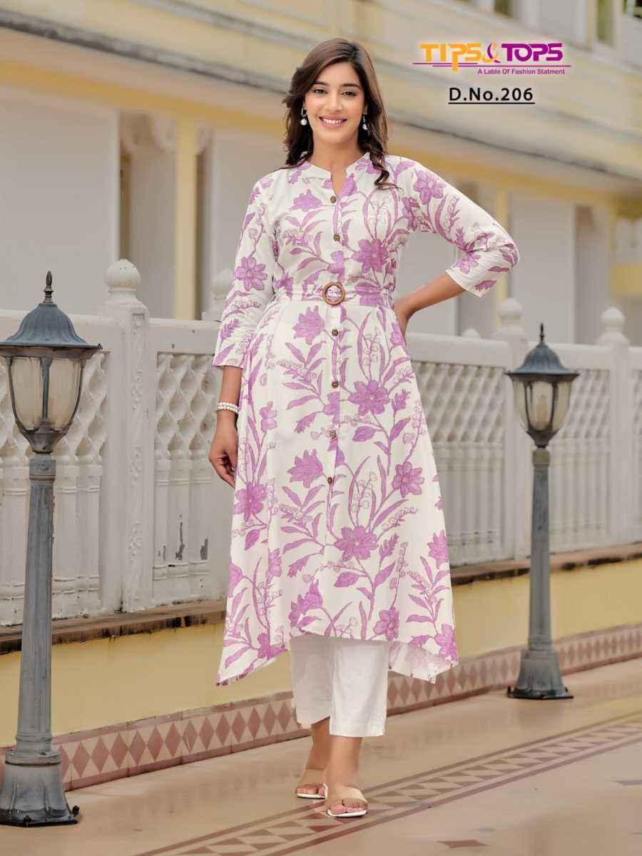 Tips & Tops Grassy Vol-2 Rayon Kurti (6 pcs Catalogue)