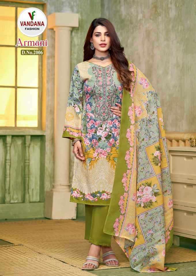Vandana Fashion Armani Vol 2 Cotton Dress Material 8 pcs Catalogue