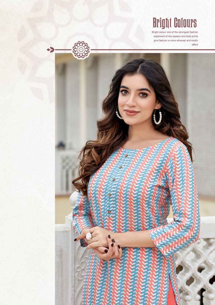 Zoori Akshara Vol-29 Rayon Kurti (6 pcs Catalogue)