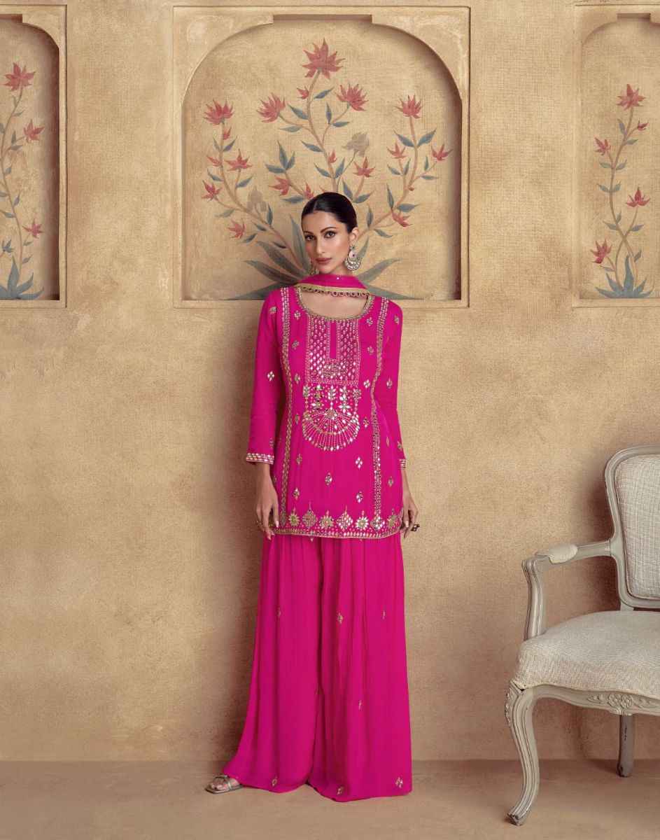 Aashirwad Creation Chakori Premium Chinon Silk Readymade Suit (4 pc Cataloge)