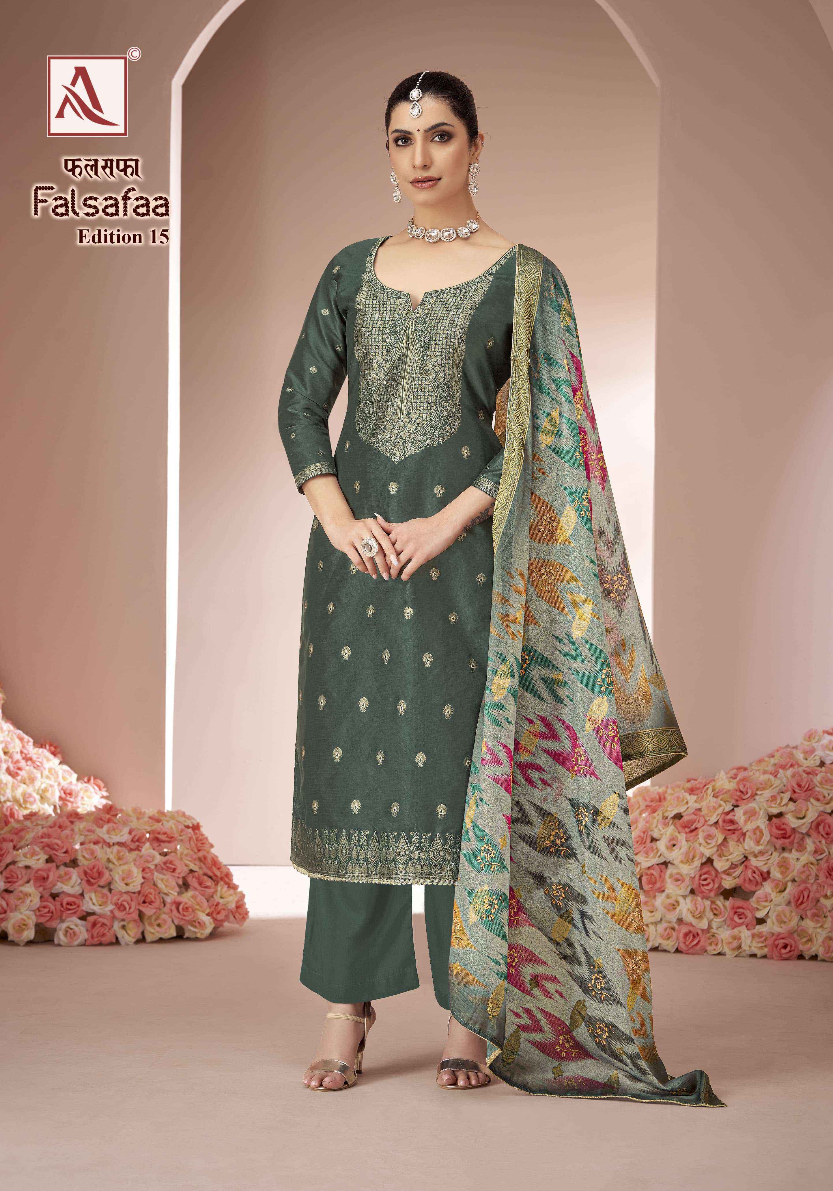 Alok Falsafaa Edition-15 Dola Jacquard Dress Material (6 pcs Catalogue)