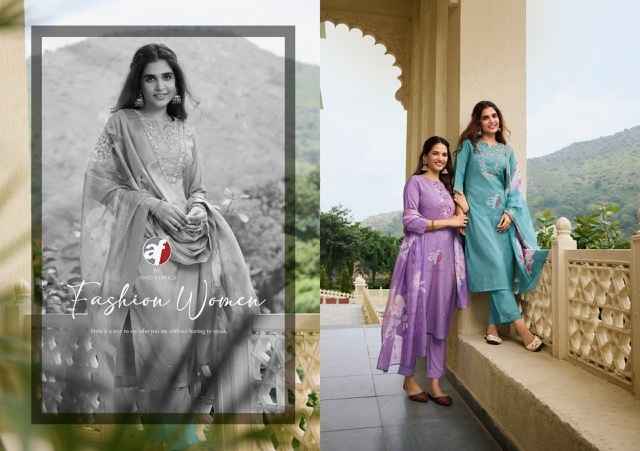 Anju Fabrics Mayra Vol-5 Blended Shimmer Readymade Suit (6 pcs Catalogue)