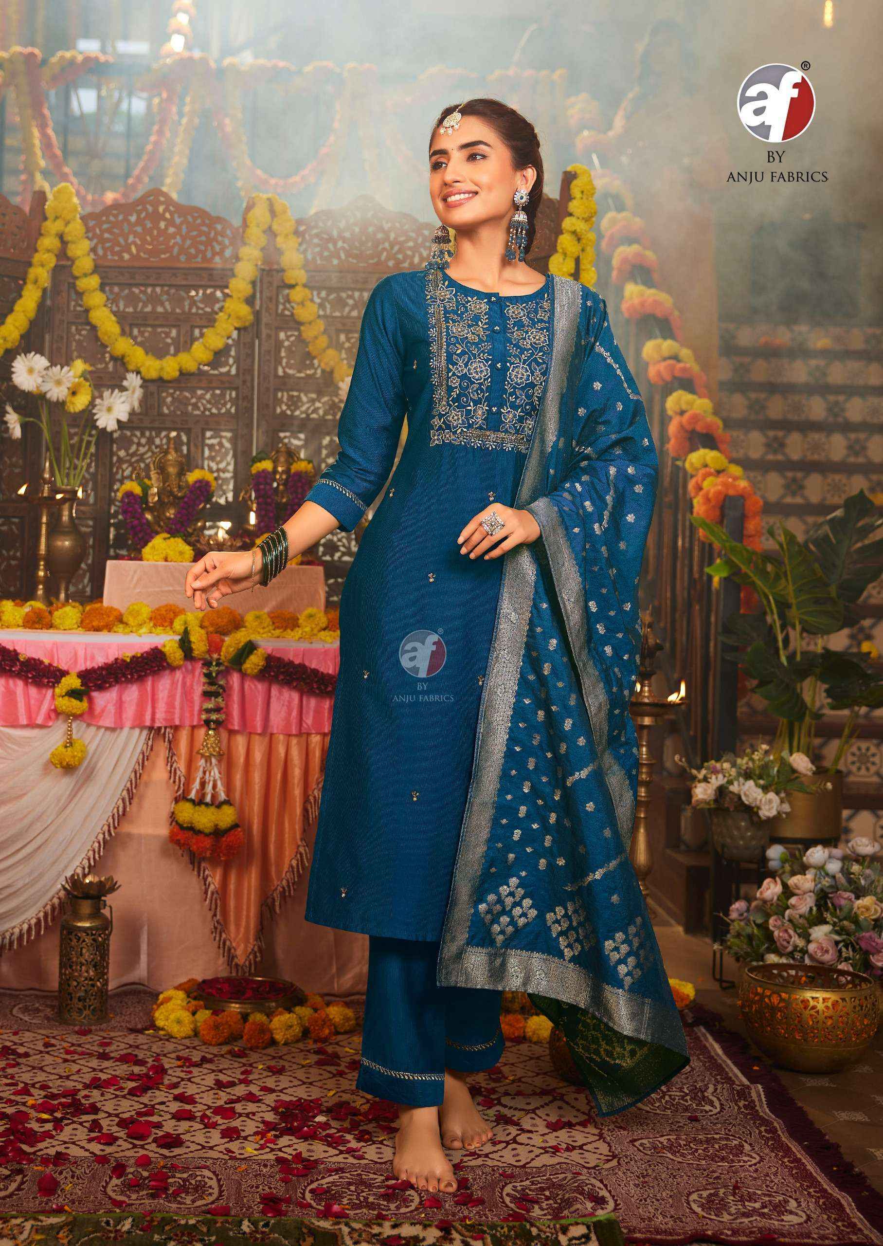 Anju Fabrics Mayuri Vol-5 Viscose Nylon Readymade Suit (6 pcs Catalogue)