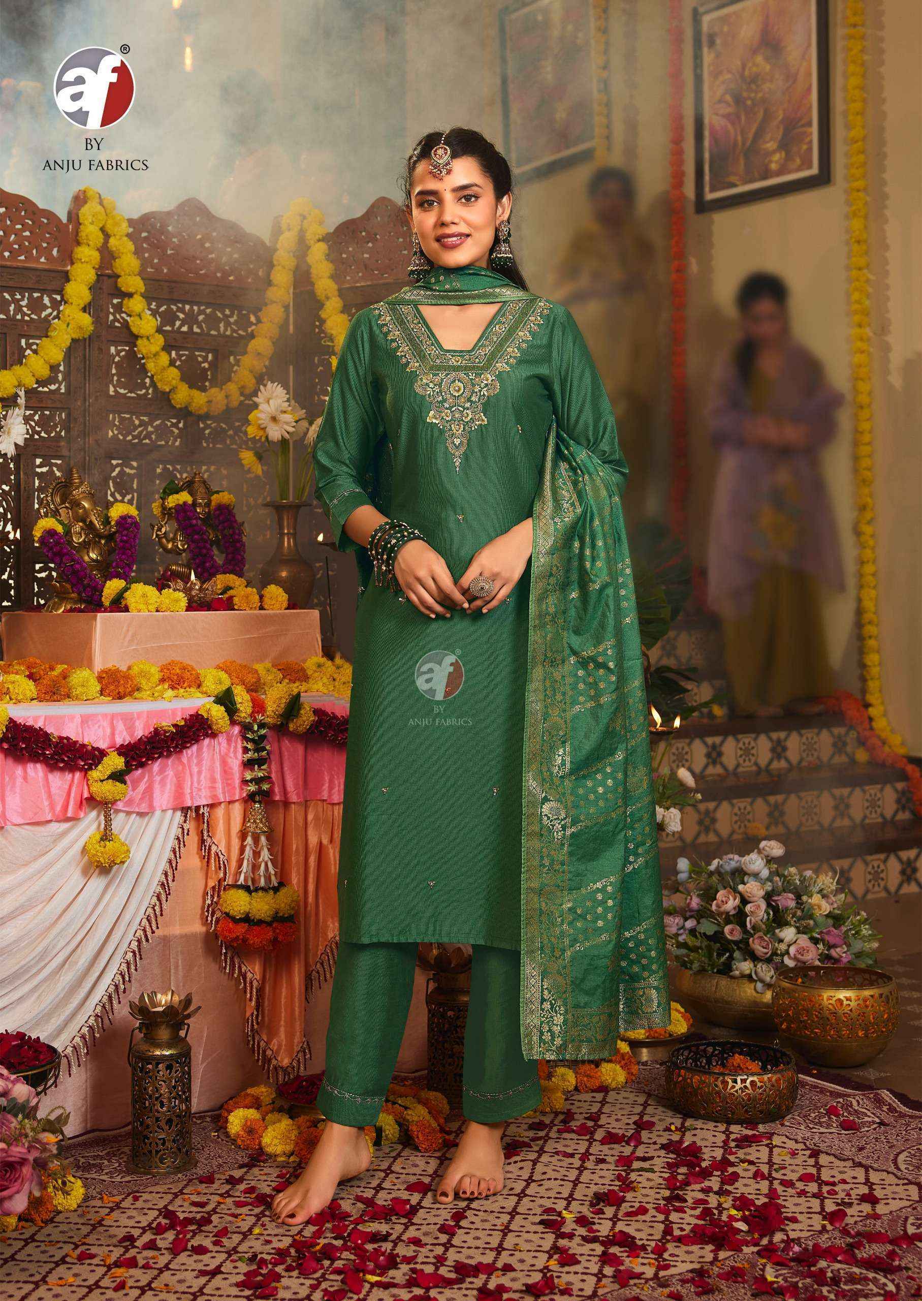 Anju Fabrics Mayuri Vol-5 Viscose Nylon Readymade Suit (6 pcs Catalogue)
