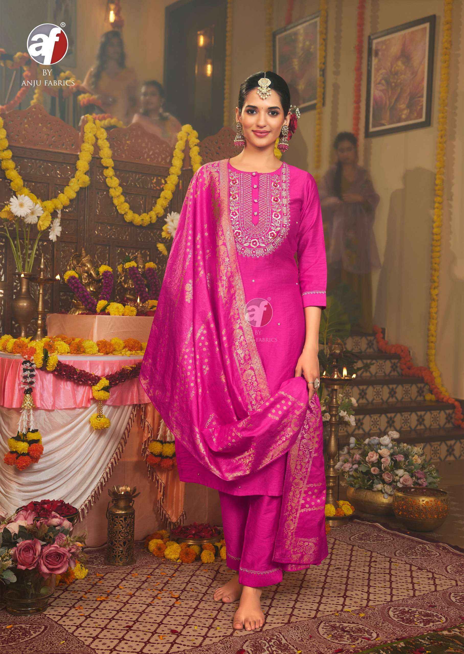 Anju Fabrics Mayuri Vol-5 Viscose Nylon Readymade Suit (6 pcs Catalogue)