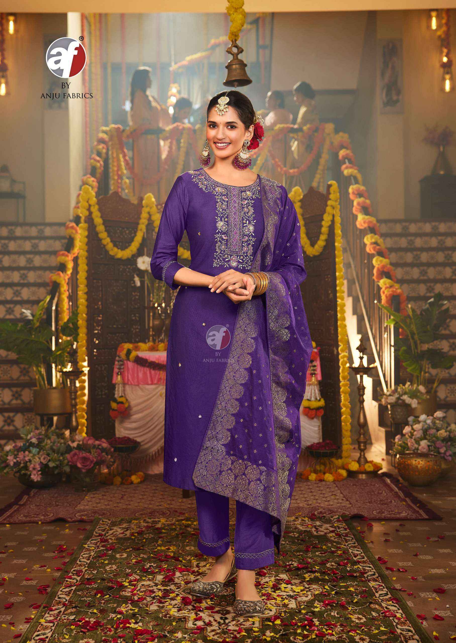 Anju Fabrics Mayuri Vol-5 Viscose Nylon Readymade Suit (6 pcs Catalogue)