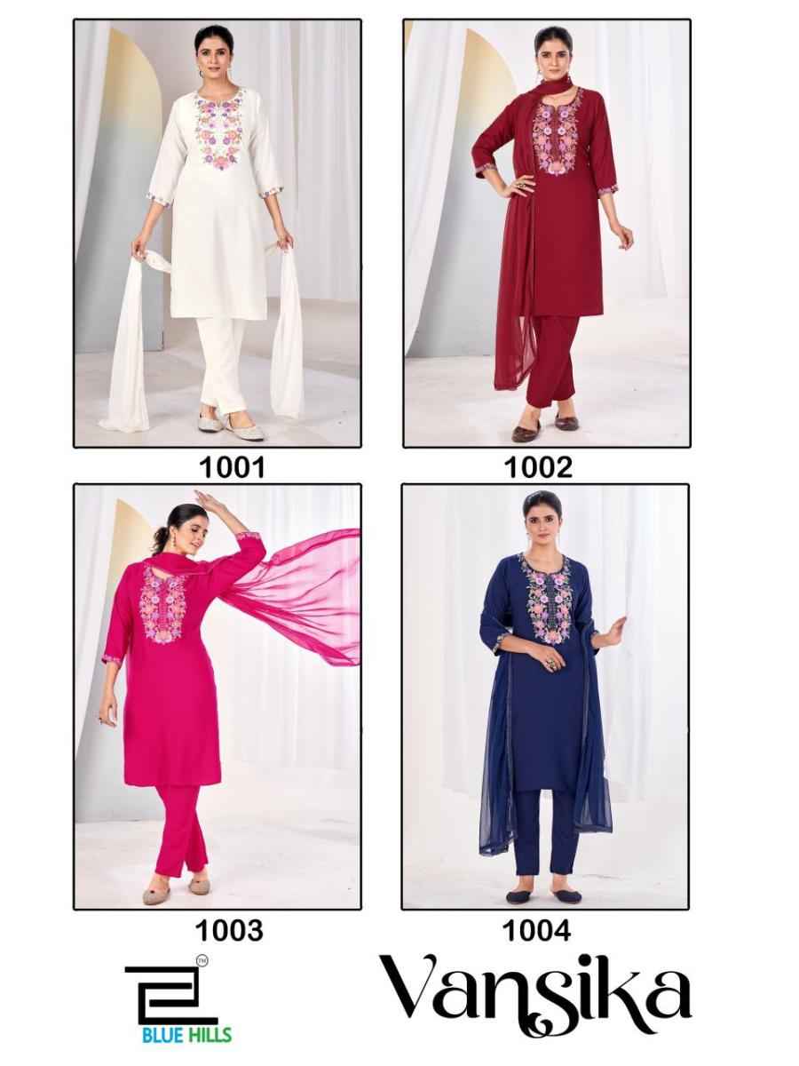 Blue Hills Vansika Rayon Readymade Suit (4 pcs Catalogue)