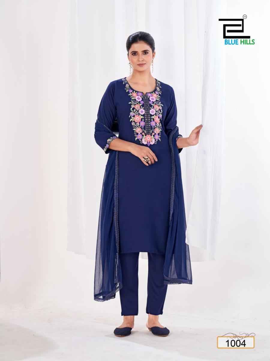Blue Hills Vansika Rayon Readymade Suit (4 pcs Catalogue)