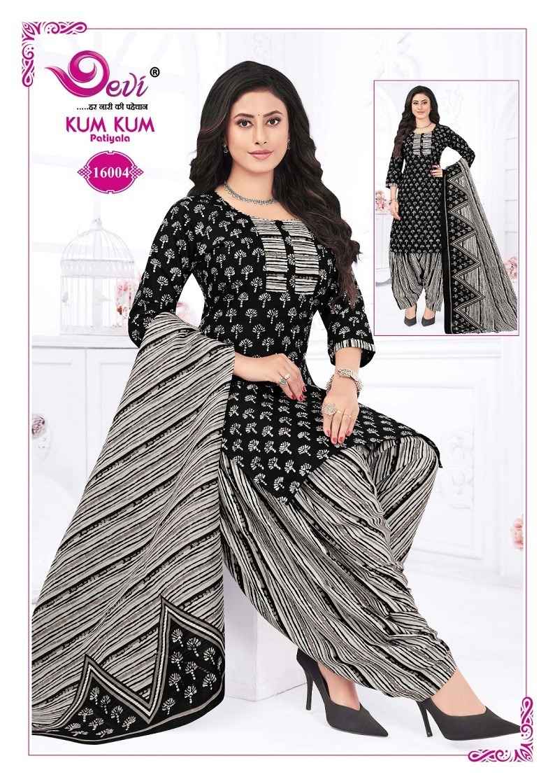 Devi Kum Kum Patiyala Vol-16 Cotton Readymade Suit (12 pcs Catalogue)