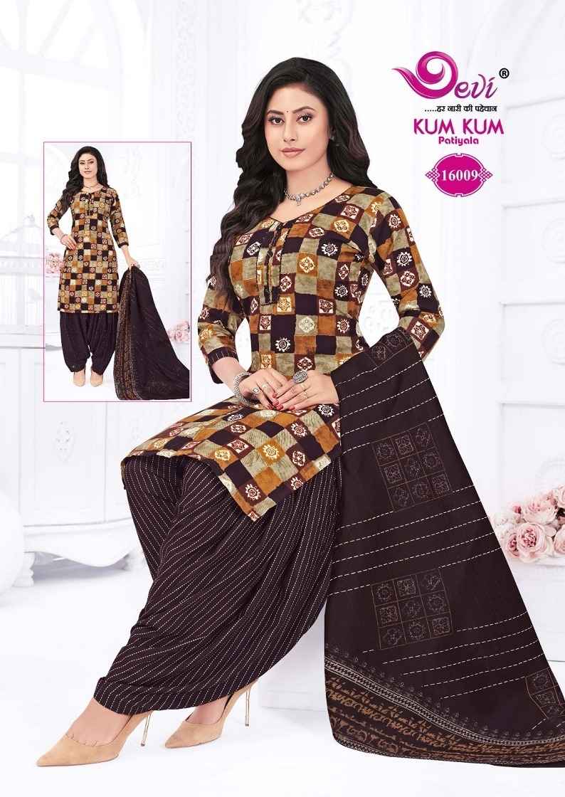Devi Kum Kum Patiyala Vol-16 Cotton Readymade Suit (12 pcs Catalogue)