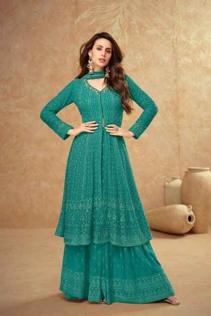Gulkayra Designer Farina Real Georgette Readymade Dress (4 pcs Catalogue)