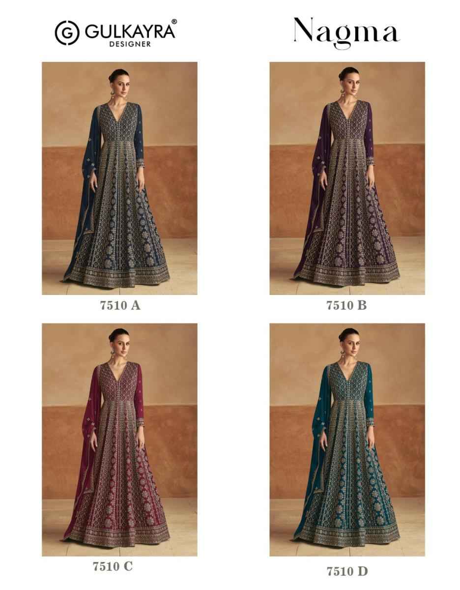 Gulkayra Designer Nagma Real Chinon Readymade Suit (4 Pc Catalouge)
