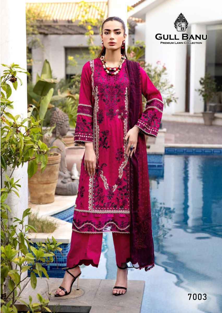 Gull Aahmed Gull Banu Vol-7 Lawn Cotton Dress Material (6 pcs Catalogue)