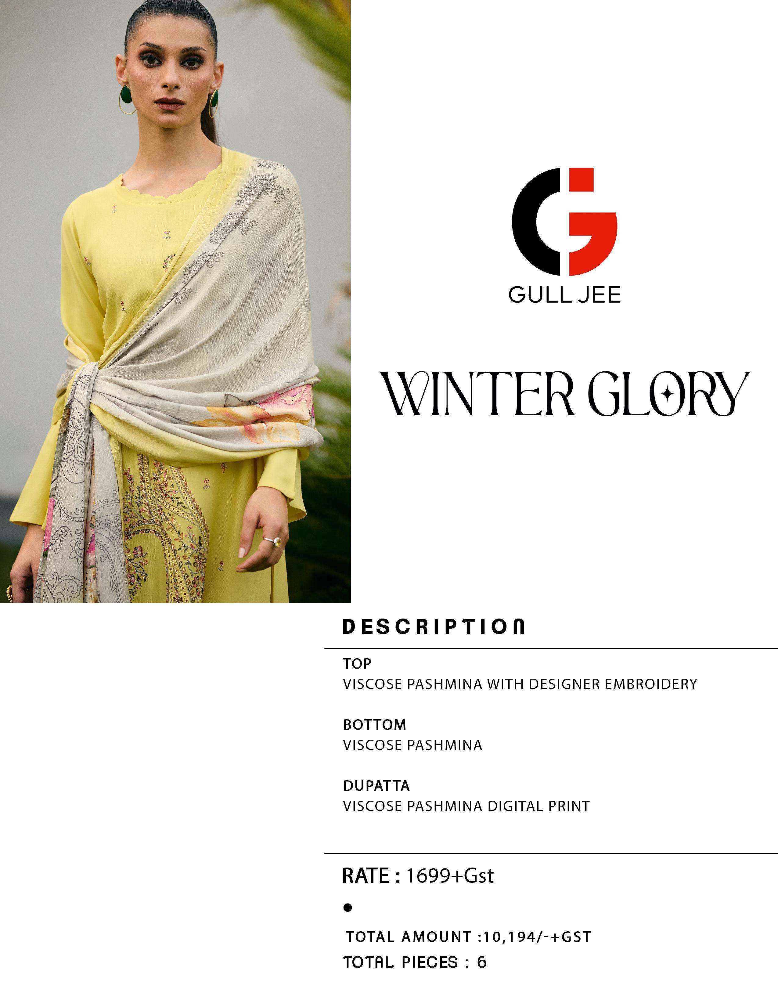 Gull Jee Winter Glory Viscouse Pashmina Dress Material (6 pcs Catalogue)