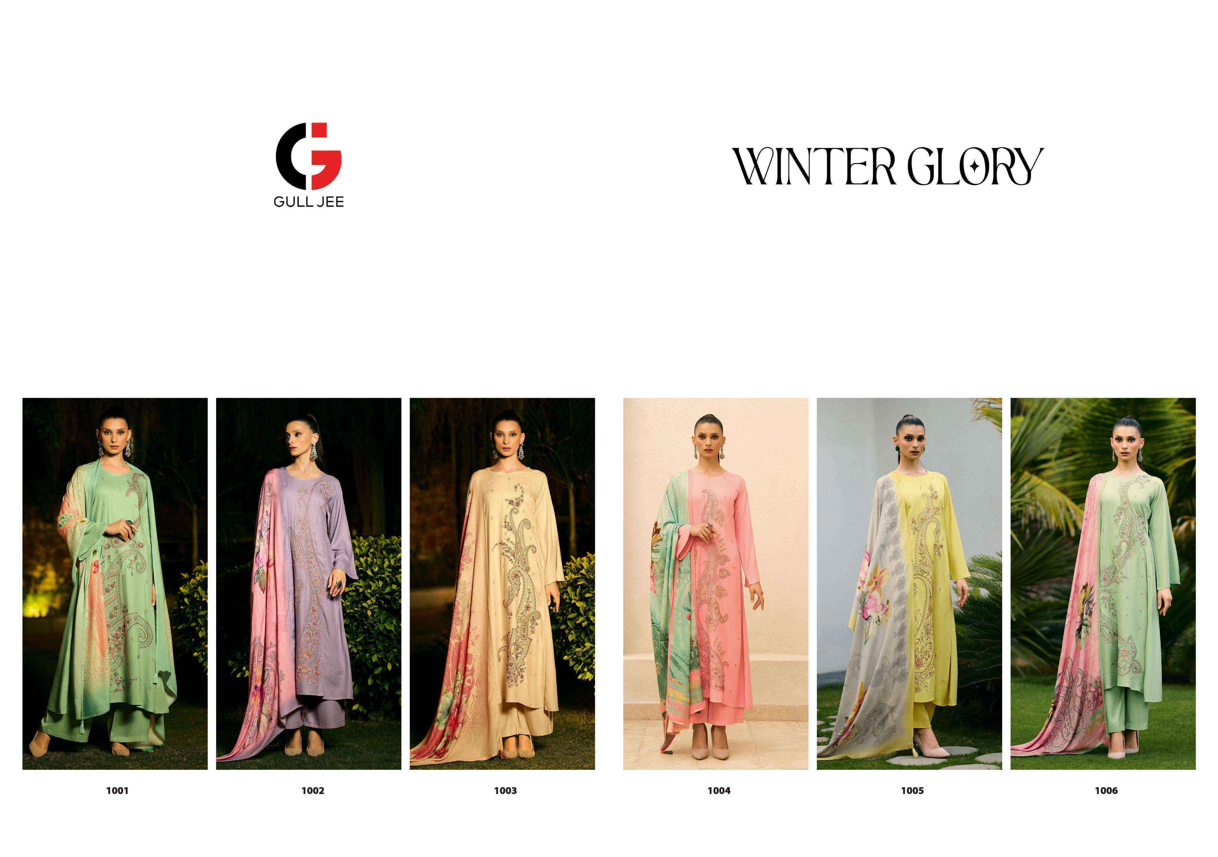 Gull Jee Winter Glory Viscouse Pashmina Dress Material (6 pcs Catalogue)